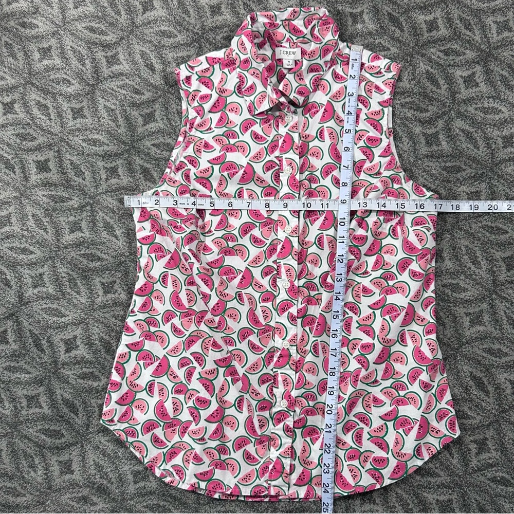 J. CREW Watermelon Print Fitted Button Down Shirt 42 - Picture 9 of 11